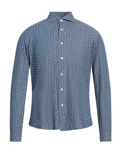 Grigio Man Shirt Blue Size 15 Cotton