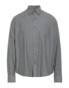 Grigio Man Shirt Charcoal Size 17 ½ Cotton In Gray