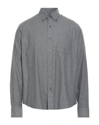 Grigio Man Shirt Charcoal Size 17 ½ Cotton In Gray