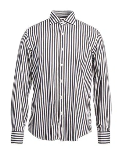 Grigio Man Shirt Dark Brown Size 16 Cotton