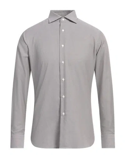 Grigio Man Shirt Grey Size 15 ½ Cotton