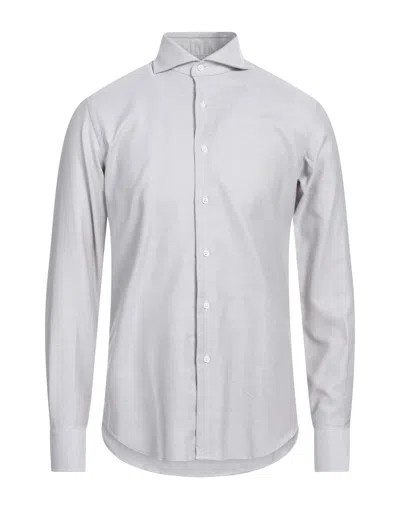 Grigio Man Shirt Grey Size 15 Cotton