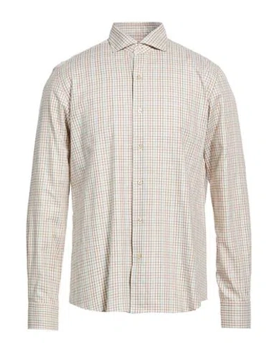 Grigio Man Shirt Ivory Size 17 Cotton In Neutral