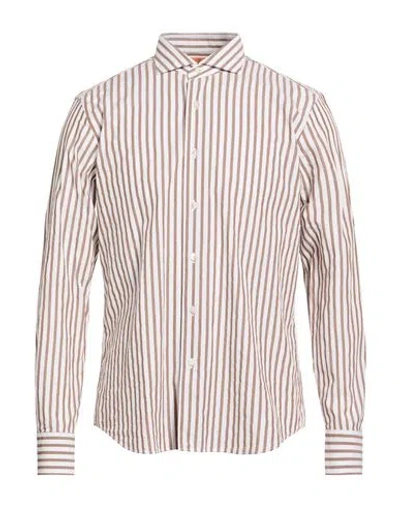 Grigio Man Shirt Light Brown Size 16 ½ Cotton In Multi