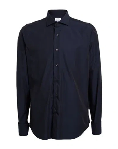 Grigio Man Shirt Navy Size 16 ½ Cotton In Blue
