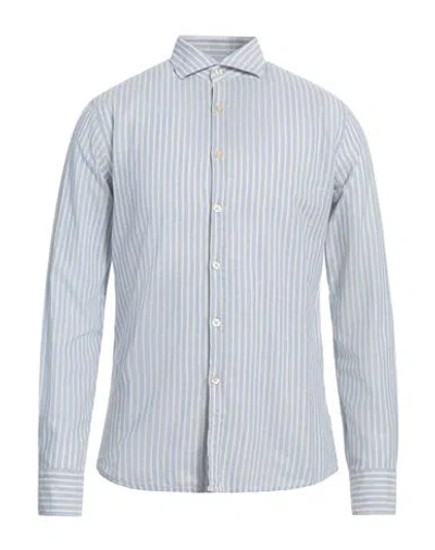 Grigio Man Shirt Sky Blue Size 17 Cotton