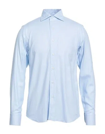 Grigio Man Shirt Sky Blue Size 16 Cotton