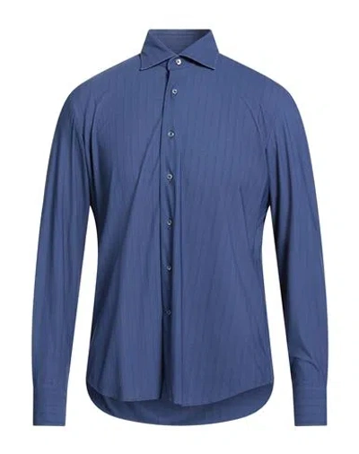 Grigio Man Shirt Slate Blue Size 15 ¾ Nylon, Elastane