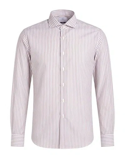 Grigio Man Shirt Taupe Size 15 Cotton In Pink