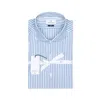 Grigio Shirt Man  Shirt Riga Azzurra/blu In Blue