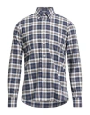 Grigio Washed Man Shirt Blue Size 15 ¾ Cotton In Multi