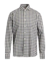 Grigio Washed Man Shirt Grey Size 16 Cotton In Gray