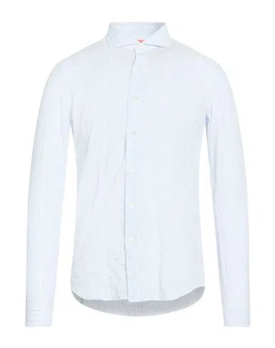 Grigio Washed Man Shirt Light Blue Size 15 ½ Cotton, Polyurethane In White