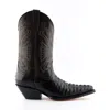 Grinders Brown Leather Western Cowboy Boots - Carolina In Brown