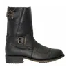 Grinders Mens Black Leather Cowboy Boots-route 66 In Black