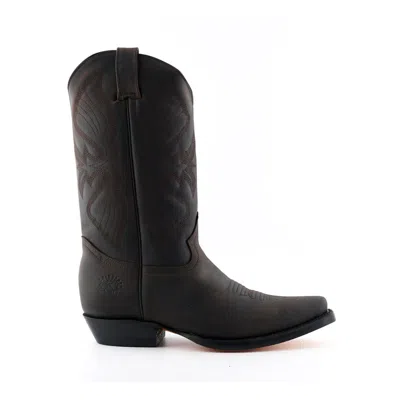 Grinders Mens Brown Cowboy Leather Boots- Louisiana