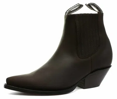 Pre-owned Grinders Mens  Brown Mustang Slip On Cowboy Western Chelsea Ankle Boot