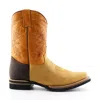 Grinders Tan Mid-calf Cowboy Leather Boots- El Paso In Multi