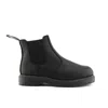 Grinders Unisex Black Leather Ankle Slip On Boots - Chelsea Acs In Black