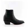 Grinders Unisex Black Western Ankle Boots- Maverick In Black