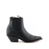 Grinders Unisex Black Western Chelsea Boots- Mustang In Black