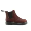 Grinders Unisex Wine Leather Ankle Slip On Boots - Chelsea Acs In White