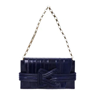 Gráinne Maher Women's Gold / Blue Anu Mini Eel - Midnight Blue - Gold In Multi