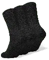 Gripjoy Diabetic Socks With Grips (pack Of 3) In Black