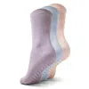Gripjoy Women's Crew Socks With Grips (pack Of 3) In Multi
