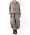 Grizas Polka Dot Button Up Blouse In Grey
