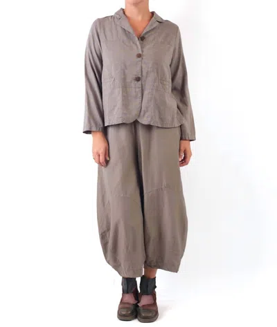 Grizas Polka Dot Button Up Blouse In Grey