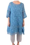 Grizas Polka Dot Tunic In Blue In Blue