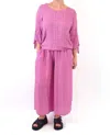 Grizas Silk Wide Leg Pants In Pink