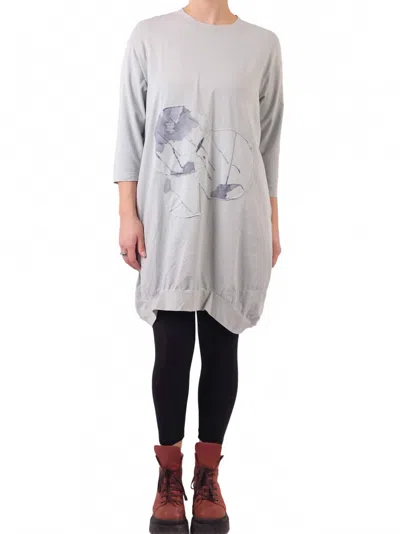 Grizas Two Pocket Cotton Knit Tunic In Grey