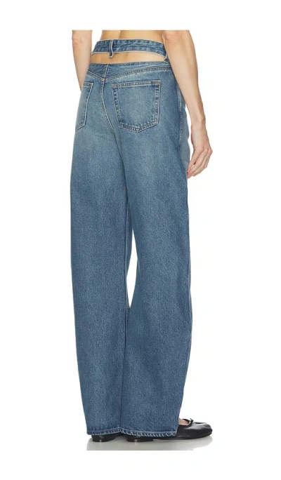 Grlfrnd Austen Low Rise Curve Detached Waist In Blue