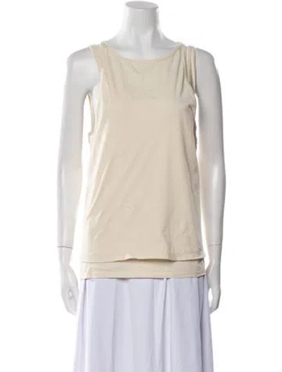 Pre-owned Grlfrnd Bateau Neckline Sleeveless Top In Neutral