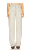 Grlfrnd Bella Low Rise Boyfriend In White