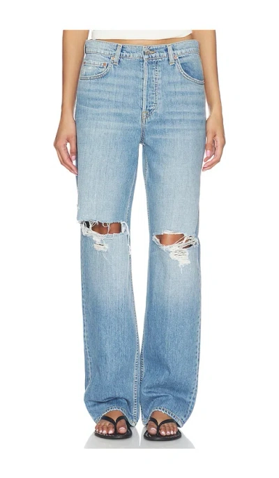 Grlfrnd Bella Low Rise Boyfriend In Blue