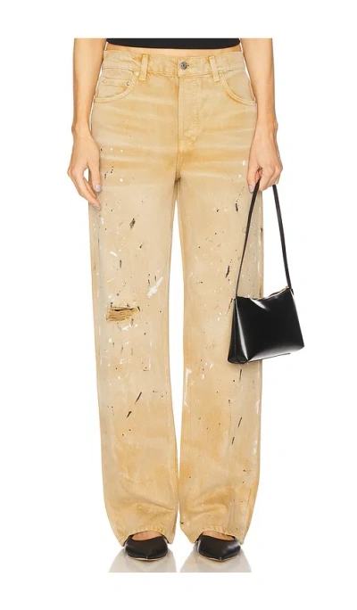 Grlfrnd Bella Low Rise Boyfriend In Tan