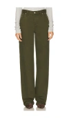 Grlfrnd Bella Low Rise Boyfriend Utility In Green