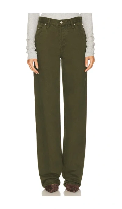 Grlfrnd Bella Low Rise Boyfriend Utility In Green