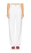Grlfrnd Bella Low Rise Boyfriend In White