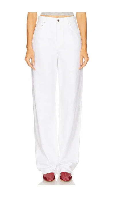 Grlfrnd Bella Low Rise Boyfriend In White