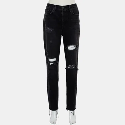 Grlfrnd Black Denim Distressed Skinny Karolina Jeans
