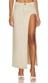 Grlfrnd Blanca Maxi Skirt With High Slit In Montana
