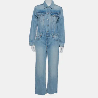 Grlfrnd Blue Denim Sloane Jumpsuit