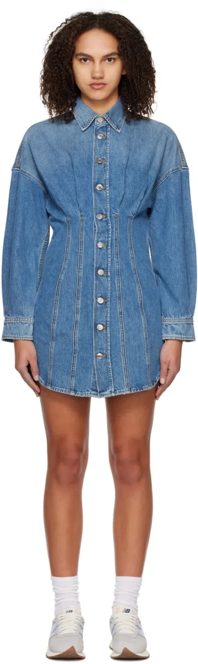 Grlfrnd Grace Denim Mini Dress In Sutro Heights