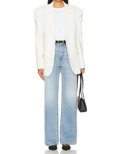 Grlfrnd Brooklyn High Rise Straight Jeans In Miracle Mile In Blue