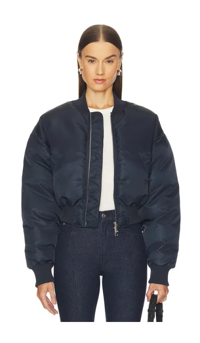 Grlfrnd Carter Bomber Jacket In Blue