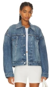 Grlfrnd Christi Oversized Denim Jacket In Blue